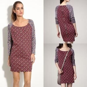 Marc by Marc Jacobs Blue Fleur de Lido Zipper Back Shift Dress S